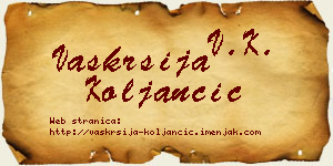 Vaskrsija Koljančić vizit kartica